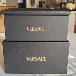 Brand New Authentic Versace Sunglass Case with cleaning cloth and box